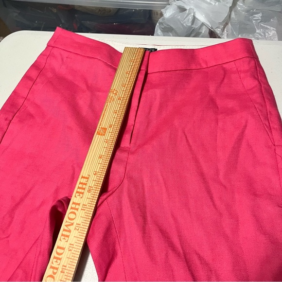 J. Crew Kate Straight Leg Linen Blend Pants Pink Size 4 C - Picture 7 of 8